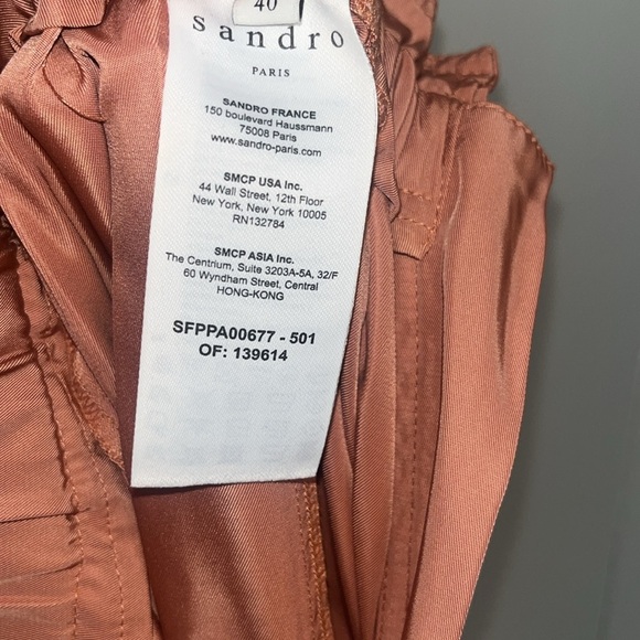 Sandro Lancelot Multi Pocket Terracotta Track Pants - Picture 4 of 9